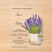 Niedlicher Wasserfarbenlavender sticht bei einer B Acryleinladungen (Vorderseite)