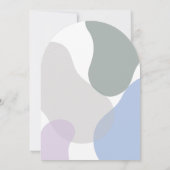 Niedlicher Wasserfarbenlavender sticht bei einer B Einladung (Rückseite)