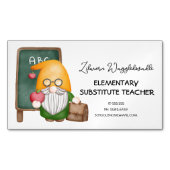 Niedlicher Wasserfarbenlehrer Magnetische Visitenkarte (Vorderseite)