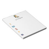 Niedlicher Wasserfarbenlehrer Notizblock (angewinkelt)