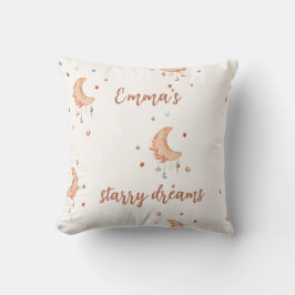 Niedlicher Wasserfarbenmond und -sterne Kissen