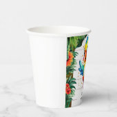 Niedlicher Wasserfarbenpapagei Pappbecher (Rechts)