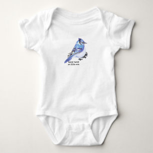 Niedlicher Wasserfarbenvogel Tweete meinen kleinen Baby Strampler