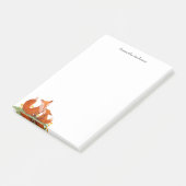 Niedlicher Wasserfarbenwaldfuchs Post-it Klebezettel (angewinkelt)