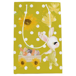 NIEDLICHER WASSERFARBSTOFF OSTERBUNNY MIT EIERBASK MITTLERE GESCHENKTÜTE