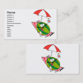 niedlicher Wassermelone-Charakter mit Saft Visitenkarte (Vorne/Hinten)