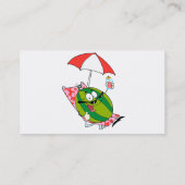 niedlicher Wassermelone-Charakter mit Saft Visitenkarte (Rückseite)