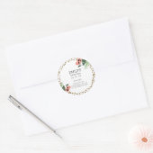 Niedlicher Wassermelone Glitzer und Paint Strokes Runder Aufkleber (Umschlag)