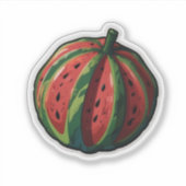 Niedlicher Wassermelone-Sticker Aufkleber (Vorderseite)