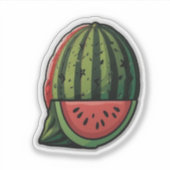 Niedlicher Wassermelone-Sticker Aufkleber (Vorderseite)