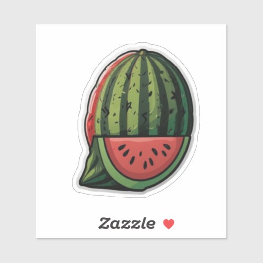 Niedlicher Wassermelone-Sticker Aufkleber (Blatt)