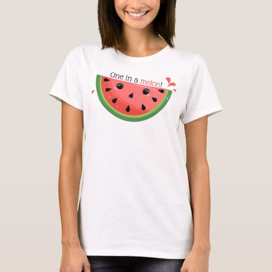 Niedlicher Wassermelonpun, Eine in einer Melone! T-Shirt (Vorderseite)