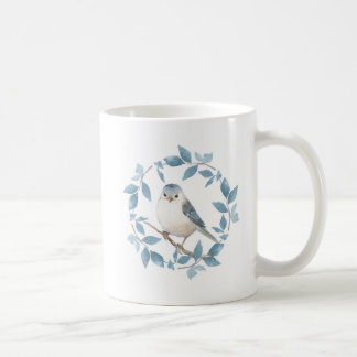 Niedlicher Wasservogel und Blumenkranz Kaffeetasse