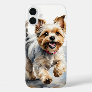 NIEDLICHER WATERCOLOR BIEWER TERRIER PUPPY HUND iPhone 16 PLUS HÜLLE