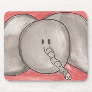 Niedlicher Watercolor-Cartoon-Elefant Mousepad