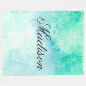 Niedlicher Watercolor Fleecedecke (Vorderseite (Horizontal))