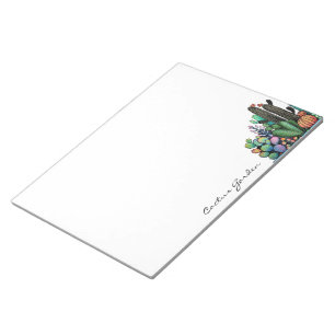 Niedlicher Watercolor-Kaktus-Garten im Topf Notizblock