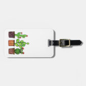 Niedlicher Watercolor-Kaktus in den Töpfen Gepäckanhänger (Vorderseite horizontal)