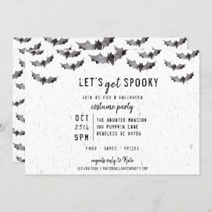 Niedlicher Watercolor schlägt gespenstisches Einladung