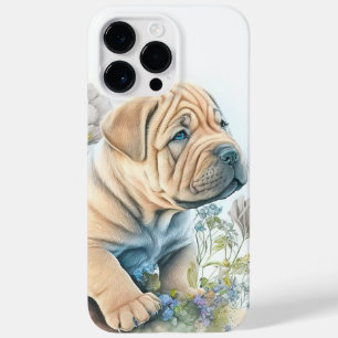 NIEDLICHER WATERCOLOR SHAR PEI PUPPY HUND Case-Mate iPhone 14 PRO MAX HÜLLE