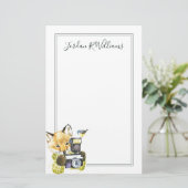 Niedlicher WatercolorFox, der Bildern | nimmt, Briefpapier (Stehend Vorderseite)