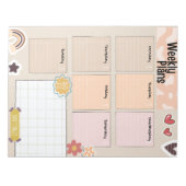 Niedlicher Weekly-Planer und Aufgabenliste Notepad Notizblock (Vorderseite)