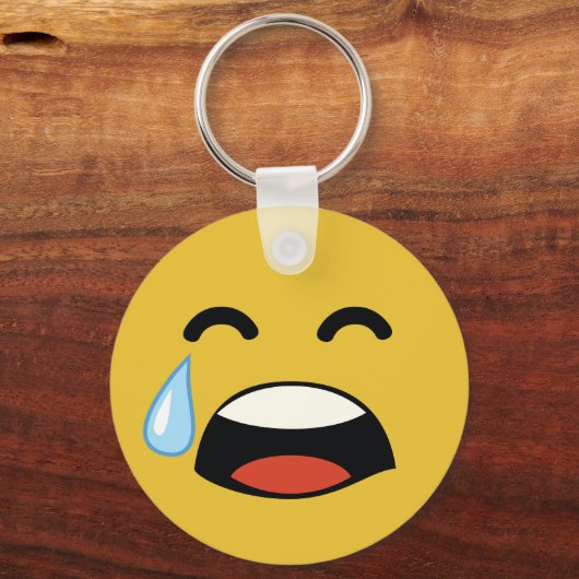 Niedlicher Weg weint nicht Emoji Schlüsselanhänger (Vorderseite)