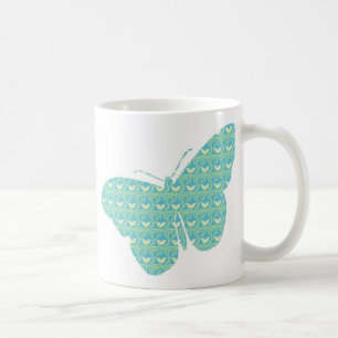 Niedlicher weiblicher Schmetterling Kaffeetasse