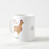 Niedlicher Weihnachten Alpaca Personalisierter Tie Tasse (Vorderseite Links)