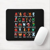 Niedlicher Weihnachts Alphabet Kindergarten Kinder Mousepad (Mit Mouse)