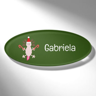 Niedlicher Weihnachts-Axolotl-Individuelle Name Namenschild