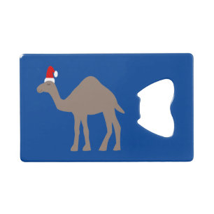 Niedlicher Weihnachts-Camel-Individuelle Name Geldbeutel Flaschenöffner