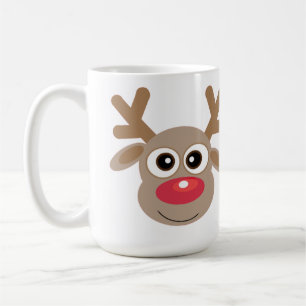 Niedlicher Weihnachts-Cartoon Reindeer Winter Whit Kaffeetasse