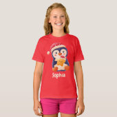 Niedlicher Weihnachts-Feierabend Pinguin Custom Mä T-Shirt (Vorne ganz)