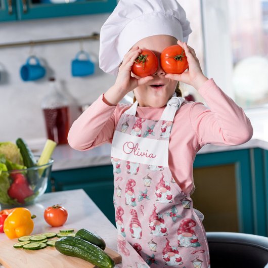 Niedlicher Weihnachts-Gnome-Urlaub Backen Individu Schürze