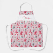 Niedlicher Weihnachts-Gnome-Urlaub Backen Individu Schürze (Vorderseite)