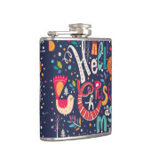 Niedlicher Weihnachts-Retro-Textentwurf Flachmann (Rechts)