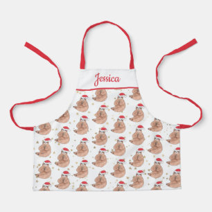 Niedlicher Weihnachts-Sloth Stars Kid Schürze