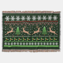 Niedlicher Weihnachts-Sweater-Muster Holiday Renti Decke