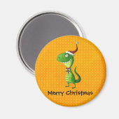 Niedlicher Weihnachts-T-Rex Magnet (Vorderseite/Rückseite)