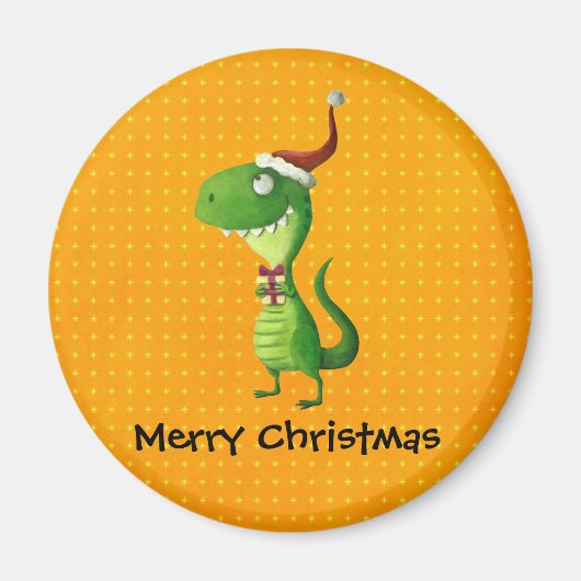 Niedlicher Weihnachts-T-Rex Magnet (Vorne)