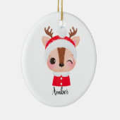 Niedlicher Weihnachts-Weihnachtsmeister Keramik Ornament (Rechts)