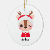 Niedlicher Weihnachts-Weihnachtsmeister Keramik Ornament (Links)