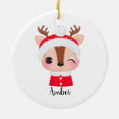 Niedlicher Weihnachts-Weihnachtsmeister Keramik Ornament (Hinten)