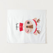 Niedlicher Weihnachts-Weihnachtsmeister Wandteppich (Vorderseite (Horizontal))