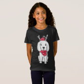 Niedlicher Weihnachts-Welpe-Weihnachtsoutfit-Hund  T-Shirt (Vorne ganz)