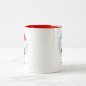 Niedlicher Weihnachts-Winter-Snowman-Gesicht Zwei- Zweifarbige Tasse (Mittel)