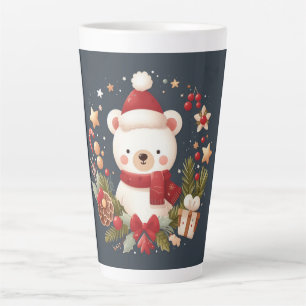 Niedlicher Weihnachts-/Winterbär im Keim Milchtasse