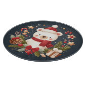 Niedlicher Weihnachts-/Winterbär im Keim Schneidebrett (Ecke)