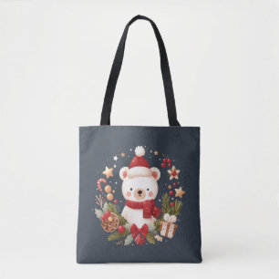 Niedlicher Weihnachts-/Winterbär im Keim Tasche